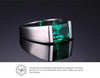 2.34Ct 925 Sterling Silver Emerald Ring