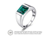 2.34Ct 925 Sterling Silver Emerald Ring