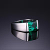 2.34Ct 925 Sterling Silver Emerald Ring