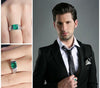2.34Ct 925 Sterling Silver Emerald Ring