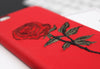 Embroidered Red Rose iPhone Case - Zodeys