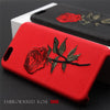 Embroidered Red Rose iPhone Case - Zodeys