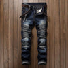 Men's Pleated Slim Fit Biker Jeans - Zodeys