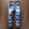 Men's Pleated Slim Fit Biker Jeans - Zodeys