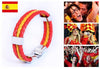 Unisex Spain Flag Leather Bracelet - Zodeys