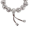 Tibetan Om Mani Padme Hum Mantra Silver Prayer Beads Bracelet - Zodeys