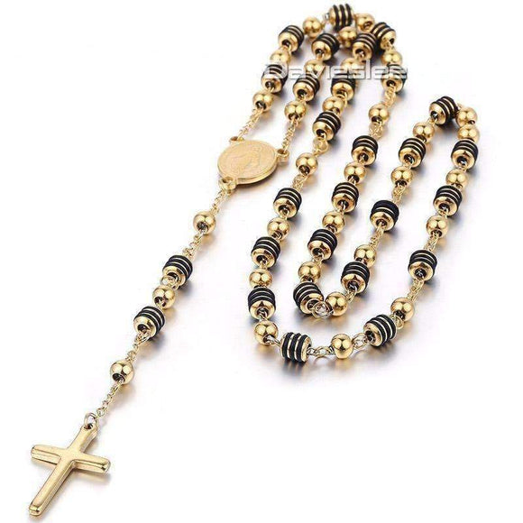 Jesus Christ Resurrection Rosary Cross Necklace - Zodeys