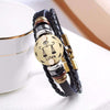 Exotic Sienna Leather Zodiac Bracelet