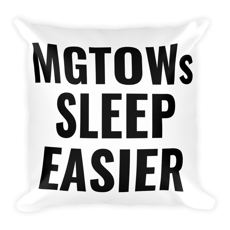 MGTOWS Sleep Easier Square Pillow - Zodeys