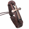 Cross Charm Leather Bracelet - Zodeys
