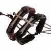 Cross Charm Leather Bracelet - Zodeys