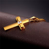 Premium Thick Rhinestone Cross Necklace - Zodeys