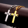 Premium Thick Rhinestone Cross Necklace - Zodeys