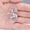 Silver Horse & Heart Necklace
