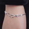 Romantic Heart Silver Friendship Bracelet