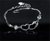 Romantic Heart Silver Friendship Bracelet