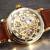 Hand Wind Ultra Thin Leather Skeleton Watch - Zodeys