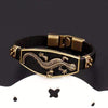 Classic Lizard Leather Cuff Bracelet - Zodeys