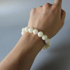Tibetan Ivory White Rosary Beads Healing Bracelet - Zodeys