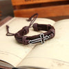 Hollow Cross Genuine Leather Bracelet - Zodeys