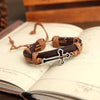 Hollow Cross Genuine Leather Bracelet - Zodeys
