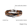 Pristine Intellect Braided Genuine Leather Bracelet - Zodeys