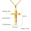 Men's Gold Jesus Cross Necklace - Zodeys
