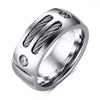 Twisted Silver Wire Rhinestones Stainless Steel Ring - Zodeys