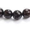 African Blackwood Hand-carved Sanskrit Buddhist Prayer Beads Bracelets - Zodeys