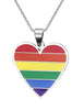 Rainbow Heart Pendant Necklace