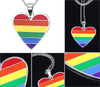 Rainbow Heart Pendant Necklace