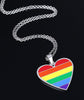 Rainbow Heart Pendant Necklace