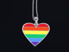 Rainbow Heart Pendant Necklace