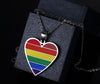 Rainbow Heart Pendant Necklace