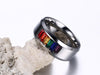 High Polished Premium Steel Rainbow Rhinestone Ring - Zodeys
