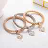Rhinestone Heart Pendant Love Bracelet