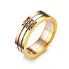 Love, Hope & Faith Triple-Tone Sunset Ring - Zodeys