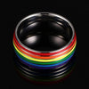 Polished Limited Edition LGBT Rainbow Steel Ring - Zodeys