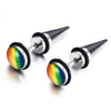 LGBT Rainbow Studded Spike Earrings - Zodeys