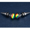 LGBT Rainbow Studded Spike Earrings - Zodeys