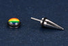 LGBT Rainbow Studded Spike Earrings - Zodeys