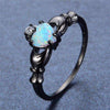 Exquisite Heart Charm Opal Ring - Zodeys