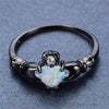 Exquisite Heart Charm Opal Ring - Zodeys