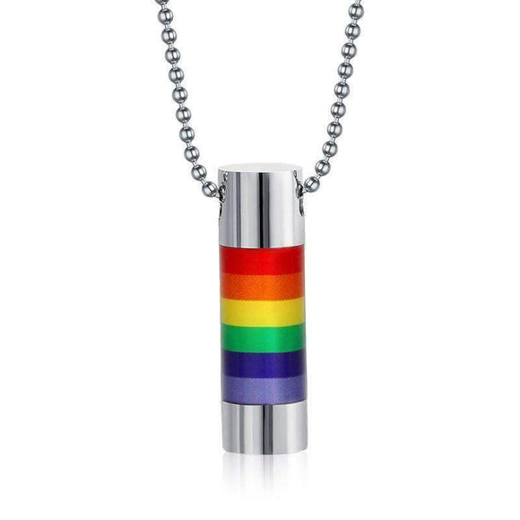 Rainbow Lantern Pendant Necklace