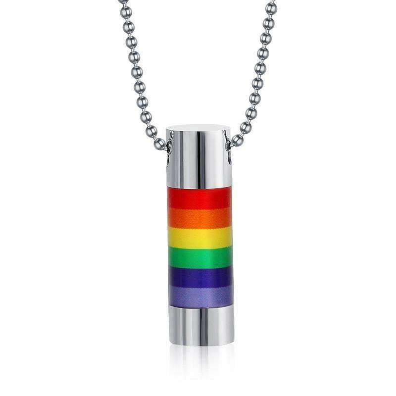 Rainbow Lantern Pendant Necklace