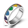316L Premium Steel Rainbow Hearts Ring - Zodeys