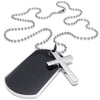 Army Style Dog Tag Cross Pendant Necklace - Zodeys
