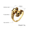 Polished Biker's Outlaw Double-Skull Ring - Zodeys