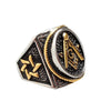 Men's Gold Templar Masonic Ring - Zodeys