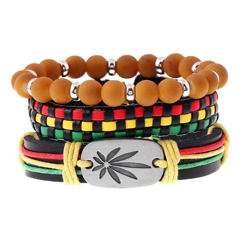 Luxury 420 Rasta Stacked Bracelet - Zodeys